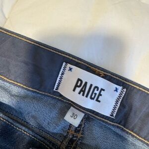 PAIGE Blue Boot Cut Jeans with Durable Waistband